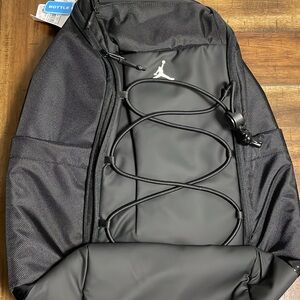 Black Jordan Backpack with Logo
